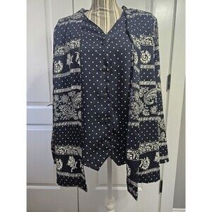 vintage Alfred Dunner polka dot and paisley top